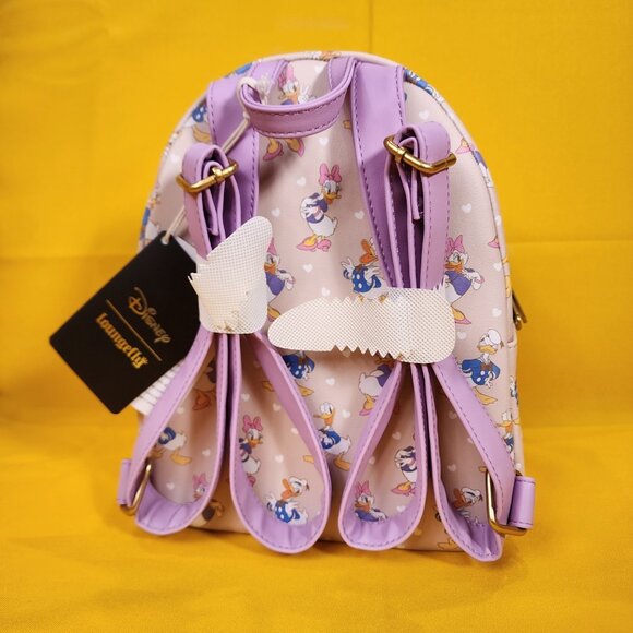 Loungefly Disney Donald Duck & Daisy Duck AOP Heart Classic Mini Backpack NEW main image 9